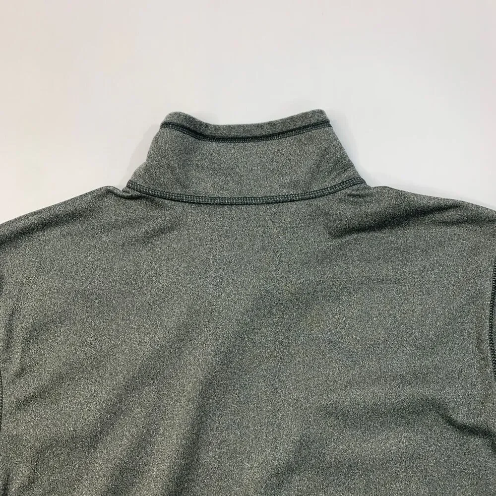 The North Face Sweatshirt Mens M Medium Grey Heathered Quarter‎ Zip Chest Logo